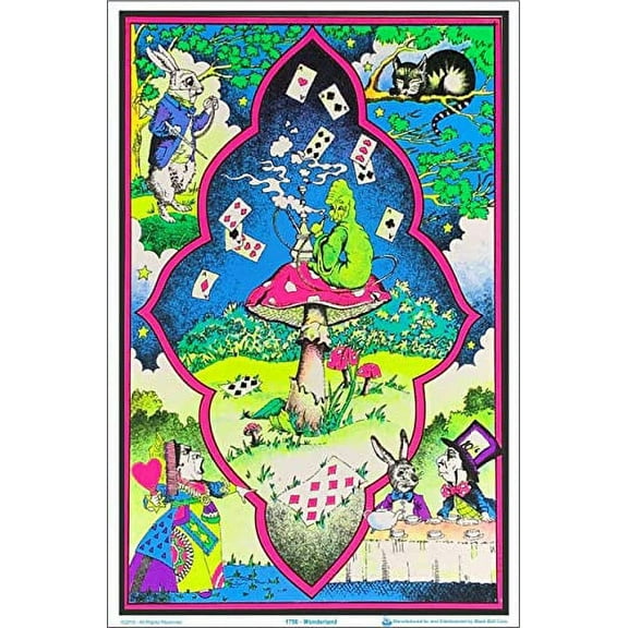 Wonderland Laminated Blacklight Poster - 23.5" x 35.5"
