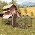 thumbnail image 3 of Ladcaser Chicken Coop 130"x40" Chicken Runs for Yard with Cover Outdoor Metal Chicken Coop for Small Animals Duck Rabbit Hen, 3 of 8
