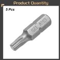 thumbnail image 3 of Uxcell 5pcs 1/4" Hex Shank T25 Head 1" Length Torx Screwdriver Bit, 3 of 6