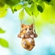 thumbnail image 3 of Bonita estatua colgante de gato con columpio para jardín, figura decorativa de animal. Naranja, 3 of 9