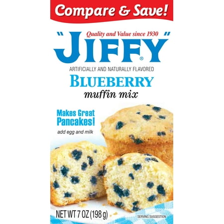 Jiffy Blueberry Muffin Mix, 7 oz (Best Whole Wheat Blueberry Muffins)