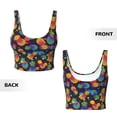 thumbnail image 6 of Uemuo Colorful Pineapples1 Pattern Women's Sports Bra - High Impact Support, Breathable, and Comfortable Athletic Bra for Running, Yoga, and Workouts, 6 of 9