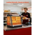 thumbnail image 2 of KFFKFF 3-Tier Commercial Food Warmer Display, 1200W Food Display Warmer with LED Light, Top Storage and Adjustable Shelves, 86℉~185℉ Steam Heating, 106Qt/100L, 2 of 9
