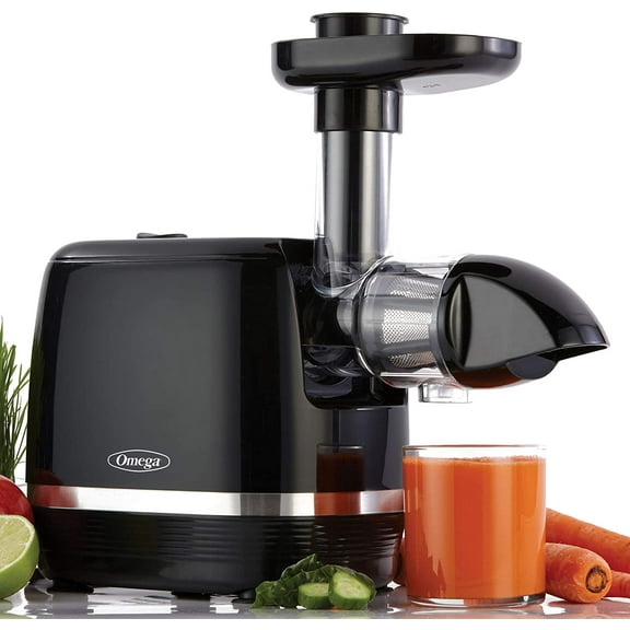 Omega H3000D Cold Press 365 Juicer Slow Masticating Extractor Creates Delicious Fruit Vegetable and Leafy Green High Juice Yield and Preserves Nutritional Value, 150-Watt, Black