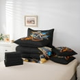 thumbnail image 5 of Manfei Motorcross Dirt Bike Twin Bedding Sets 7 Pieces, Boys Motorcyclist Bedding Comforter Set, Hippie Graffiti Sheet Sets, Microfiber Bedroom Decor, 5 of 7