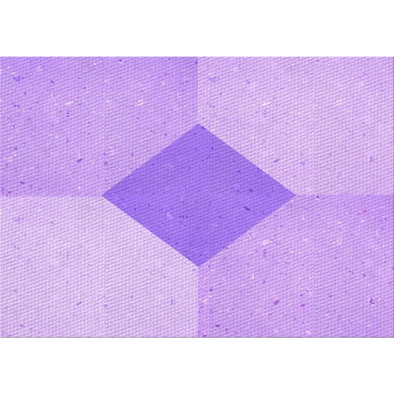 Ahgly Company Indoor Rectangle Patterned Heliotrope Purple Area Rugs, 4' x 6'