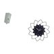 thumbnail image 5 of Armario organizador apilable que ahorra espacio para apartamentos en casa con reloj de pared acrílico en forma de flor, contenedor de almacenamiento d, 5 of 8
