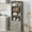 Grey, variant on Farmhouse Bookcase with Doors 11.8in Depth Display Storage Shelves 71.4in Tall Industrial Bookshelf Wooden 6 Shelf Bookshelves for Bedroom, Living Room, Home Office