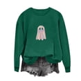 thumbnail image 5 of Jsaierl Womens Halloween Sweatshirts Cute Graphic Pullovers Stretch Going Out Crewneck Long Sleeve Sweater Tops Halloween Clothes, Sizes S-2XL, 5 of 7