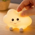 thumbnail image 7 of Cloud Night Light, Cute Silicone Tap Lamp with Magnetic Base, Rechargeable Wall Sconce for Kids Bedroom Nursery Decor, Soft Squishy Baby Sleep Aid Gift, 7 of 7