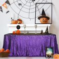 thumbnail image 1 of Squarepie Sequin Tablecloth 50 X 72 Inch Purple Sparkly Table Cloth For Wedding Halloween Party, 1 of 4