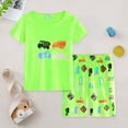 thumbnail image 2 of Gubotare Boys Pjs Toddler Boys Pajamas Cotton Kids 2 Piece Kids Pjs Sleepwear Clothes Set 4T 5T (Light Green,4-5 Years), 2 of 8