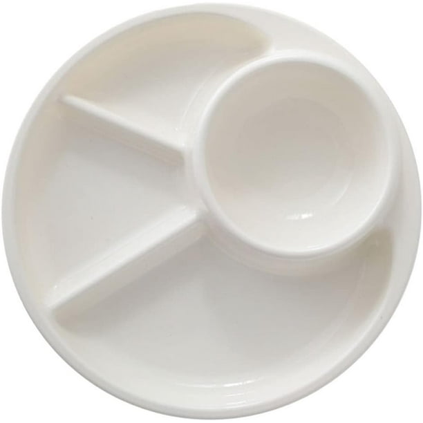 Plato de Control de porciones, platos de dieta divididos para una alimentación saludable, platos nutritivos de porcelana para cena y almuerzo con divisores, 1 ud.