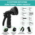 thumbnail image 5 of SUNDAN 25ft Garden Hose Expandable Hose No Kink 25ft Flexible Water Hoses for Outdoor with 8-Pattern Spray Nozzle(Black), 5 of 6