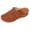 Brown, variant on Suede Mules for Women Fashion Metal Chain Closed Toe Wedge Sandals Comfortable Slip on Platform Walking Shoes Brown Size 9.5