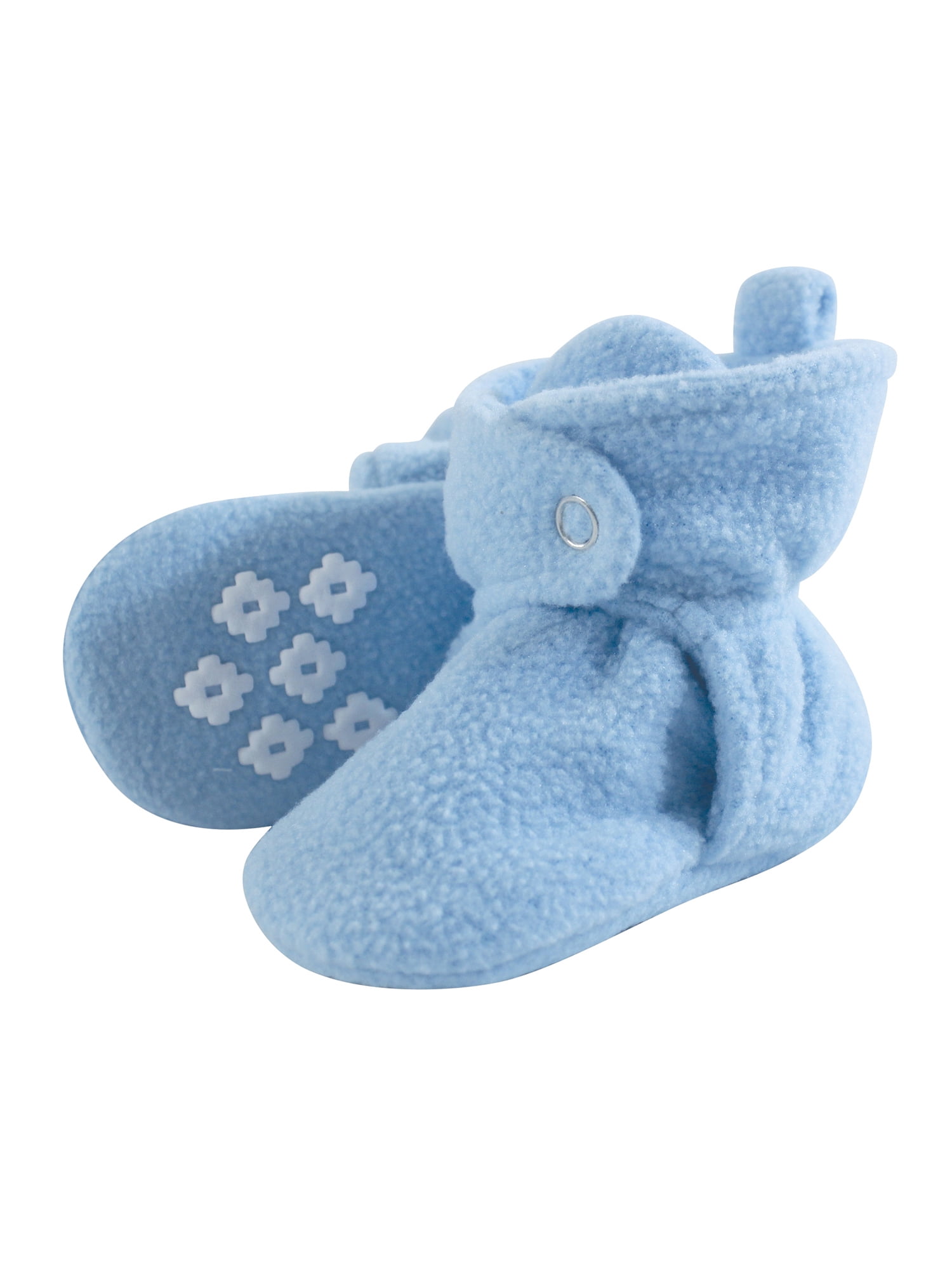 Little Treasures Cozy Fleece Booties with Non Skid Bottom (Baby Boys