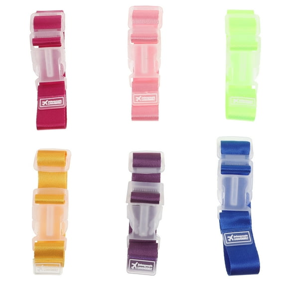 OUNONA Luggage Strap for Travel with Adjustable Buckle 6pcs Compact Lightweight Design for Storage Use