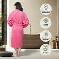 thumbnail image 3 of GOLD TEXTILES Premium Terry Cloth Robes for Women Lightweight Long Bathrobe, Adjustable Towel Robe Belt with Collar X-Large Long Rose Pack of 1, 3 of 6