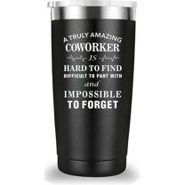 A Truly Amazing Coworker is Hard To Find Travel Mug Tumbler.Coworker,Boss Day,Boss,Office Gifts,Leaving Appreciation Retirement Gifts for Boss Colleague Friend.(20 oz Black)