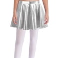 thumbnail image 3 of inlzdz Kids Girls Jazz Latin Hip Hop Dance Outfit Long Sleeve Metallic Shiny Hoodie Crop Top Vest with Skirt Set Silver 12, 3 of 5