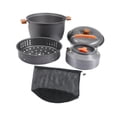 thumbnail image 4 of Olla para acampar, accesorios portátiles con tapa, tetera, vajilla, olla para cocinar con cafetera de 11L, 4 of 9