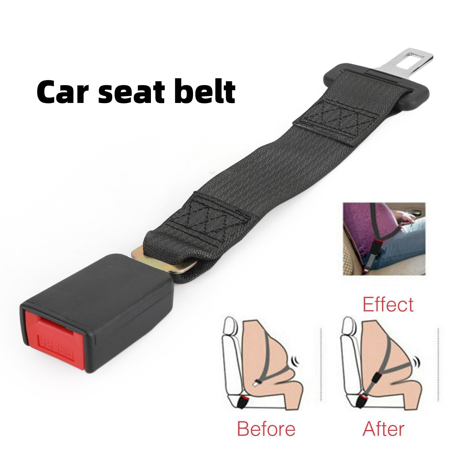 7/8 Inch Wide Metal Tongue, Type A Black, 1-Pack Click-and-Go to Drive Safely Seat Belt Extender Pros E4 Safety Certified Regular 10 Inch Seat Belt Extender 