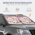 thumbnail image 4 of Bingfone Peace Love And Dove Flower Power Print 2-Piece Sun Shade Front Windshield - Foldable Car Front Window Sunshades For Most Sedans Suv Truck - Medium, 4 of 7