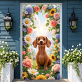 thumbnail image 6 of Green Polka Dot Spring Banner White Bearded Spring Display Pink Peony Yellow Daisy Floral Backdrop for Spring Party Garden Decoration Outdoor Event, 6 of 9