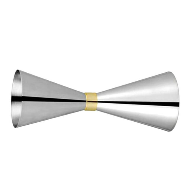 Vaso medidor de acero inoxidable para bebidas espirituosas, bebidas mixtas y fiestas. 45 60ml de plata