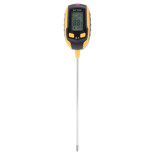 Medidor de humedad del suelo 4 en 1 para inspección de plantas, temperatura, humedad, pH, intensidad de la luz solar y humedad ambiental, para jardín y plantas agrícolas.