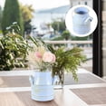 thumbnail image 4 of Shisuyan 1Pcs Rustic Blue Iron Double Eared Bucket Flower Vase for Home Decor, 4 of 8