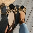 thumbnail image 5 of Mepaouo Women's Dress Flats Suede Cute Bow Ballet Loafers Formal Business Slip on Driving Walking Shoes, 5 of 9