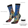 thumbnail image 4 of Daiia Colorful Coral Reef Print Crew Socks – Soft Breathable Long Socks for Men & Women, Moisture-Wicking & Comfortable Daily Wear Socks, One-Size Fits Most (US 5-11), 4 of 6