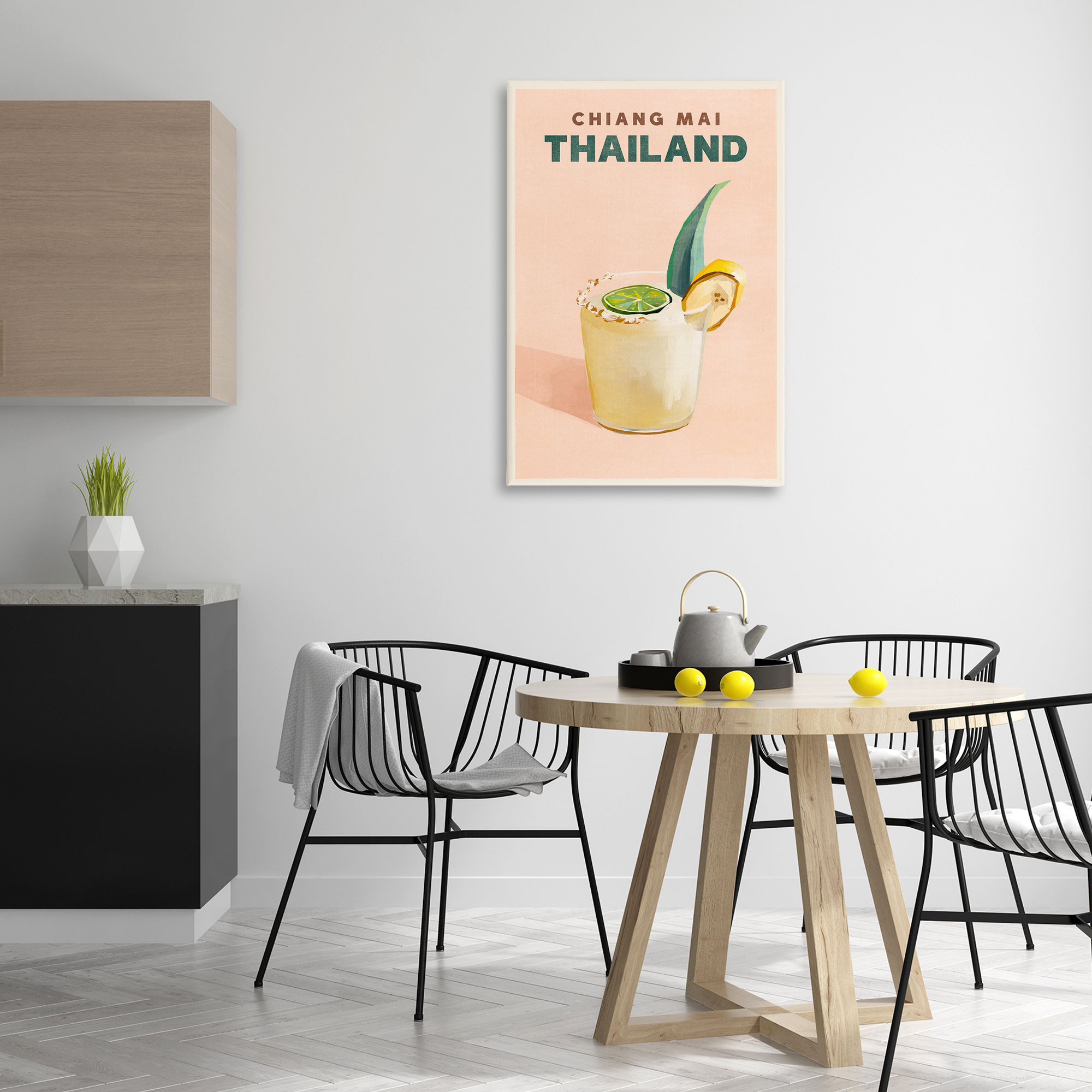 Stupell Industries Chiang Mai Thailand Cocktail Food & Beverage Painting Wrapped Canvas Art Print Wall Art, 24 x 36