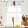 thumbnail image 4 of Tie Up Valances for Windows, Funny Kangaroos Adjustable Valance Curtains Window Treatment for Living Room, Cute Art Fun Lovely Animals on Toilets Rod Pocket Kitchen Curtains & Drapes 54x18 Inch, 4 of 9