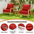 thumbnail image 3 of Pakunoda Outdoor Deep Seat Cushion Set for Patio Furniture, Waterproof & Fade Resistant, 22" L X 22" W X 4" H, Red, 3 of 6