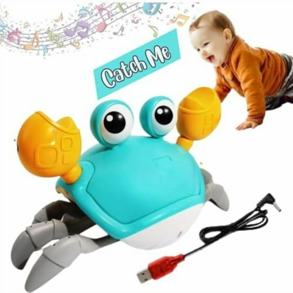 Crawling Crab Baby Toy,Tummy Time Toys for Infant Kid 4 5 6 7 8 9 10 11 12 Boy Girl 4-6 6-12 Learning Crawl 9-12 12-18 Walking Toddler Light-up Musical Walking Sensory Dancing Birthday Gift