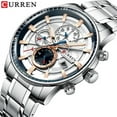 thumbnail image 3 of Curren  8362 Steel Belt Calendar Popular Men's Watch Business Waterproof Quartz Watch, 3 of 6