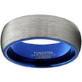 thumbnail image 3 of Metal Masters Mens Tungsten Carbide Wedding Band Ring Dome Brushed Comfort-Fit 8mm, 3 of 7
