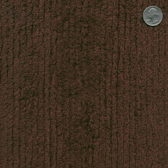 Cotton Terry Chenille Fabric by the Yard - Brown (TC0515-596)