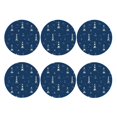 thumbnail image 2 of Honeii Lighthouses and Anchors Print Leather Coaster Set of 6, Ideal for Safeguarding Your Furniture from Drinks Spills and Effortless Cleanup,Round Shape, 2 of 7