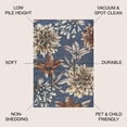 thumbnail image 2 of JONATHAN Y CONTEMPORARY POP 8 x 10 Area Rug, Giglio Botanical Flower - Blue/Orange/Cream, CTP202A-8, 2 of 2