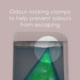 thumbnail image 4 of Diaper Genie Essence Diaper Pail, White, Odour-Locking Clamps, 4 of 9