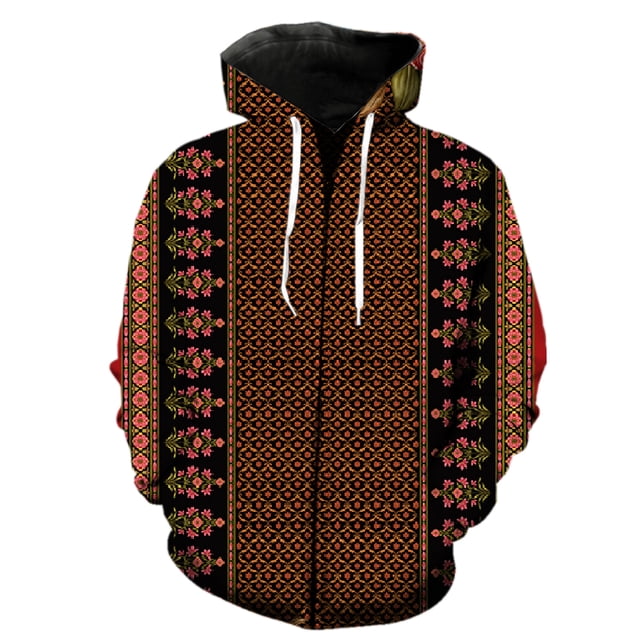 Sudadera con capucha y cremallera para hombre, estilo persa, divertida, de gran tamaño, informal, estilo Harajuku, gran oferta 2024, moda urbana, estampado 3D genial, primavera