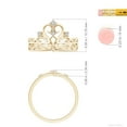 thumbnail image 5 of ANGARA Natural Scattered Diamond Princess Tiara Ring in 14K Yellow Gold for Women (Size-2mm| Color-H| Clarity-SI2) | April Birthstone, Anniversary, Jewelry Gift for Women | Natural Diamond Ring, 5 of 9