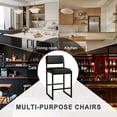 thumbnail image 6 of MultiHaven 26" Counter Height Bar Stools Set of 4,Modern Upholstered Stool with Thick Back & Seat for Kitchen Island,Bar,Cafe - Black PU, 6 of 9
