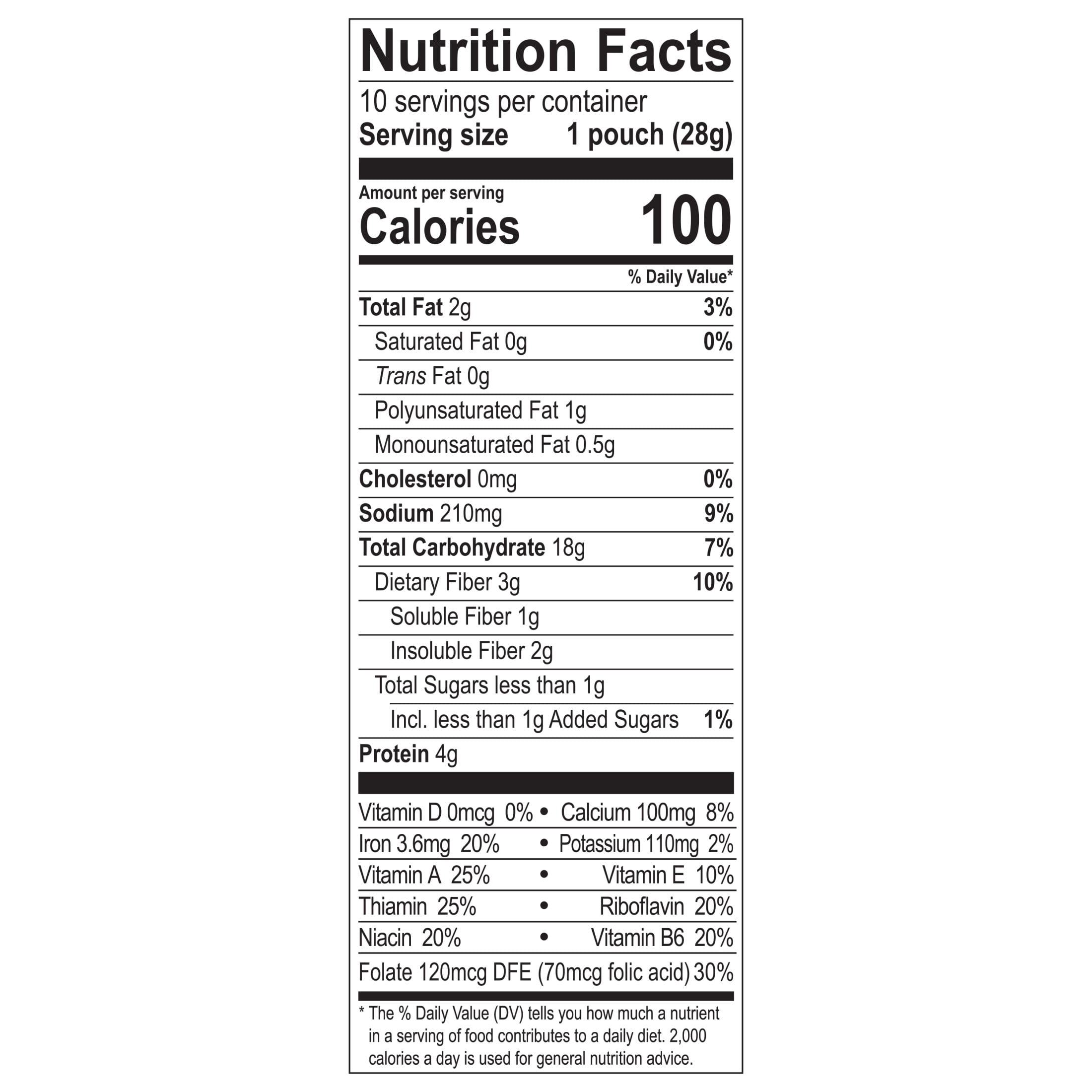 Better Oats 100 Calorie Cinnamon Roll Oatmeal with Flax Seeds, 10 Instant Oatmeal Packets, 9.8 oz Pack