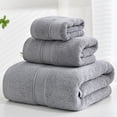 thumbnail image 3 of Cotton 6 Piece Bathroom Towel Set | 2 Bath Towels, 2 Hand Towels, 2 Washcloths Soft and Absorbent - Grey, 3 of 5