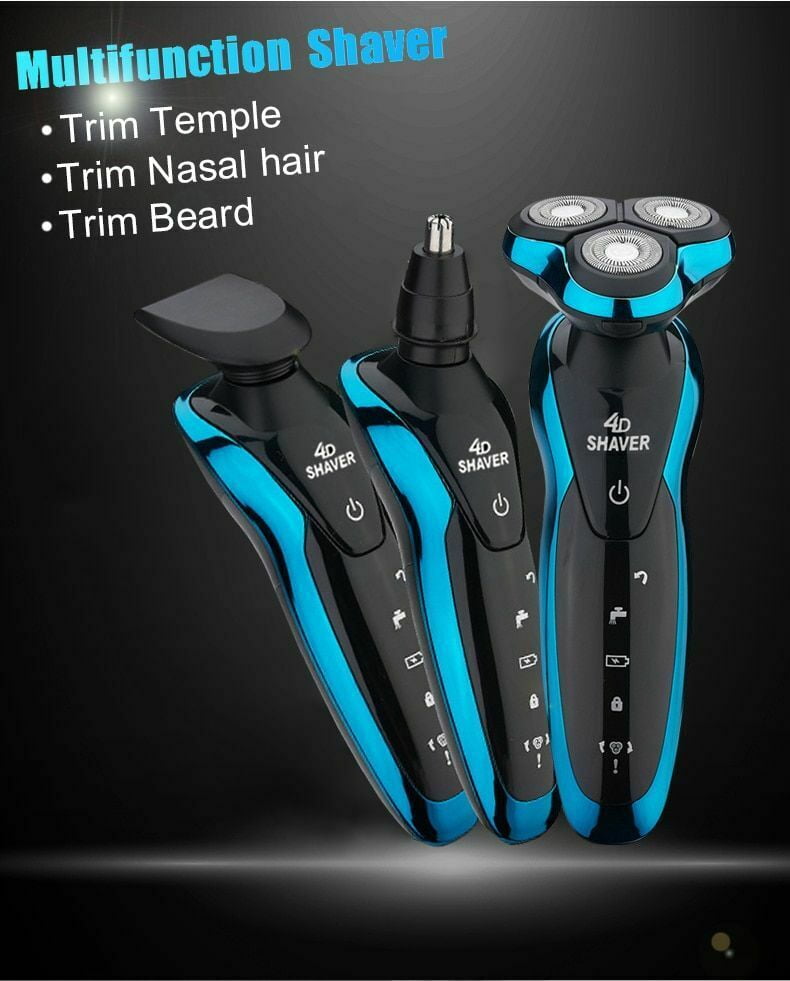 Electric Shaver For Men, 4 in 1 Dry Wet Waterproof Electric Rotary