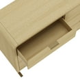 thumbnail image 5 of Grace Modern 60 Double Dresser with 6 Drawers in Natural Oak and Gold, 5 of 10